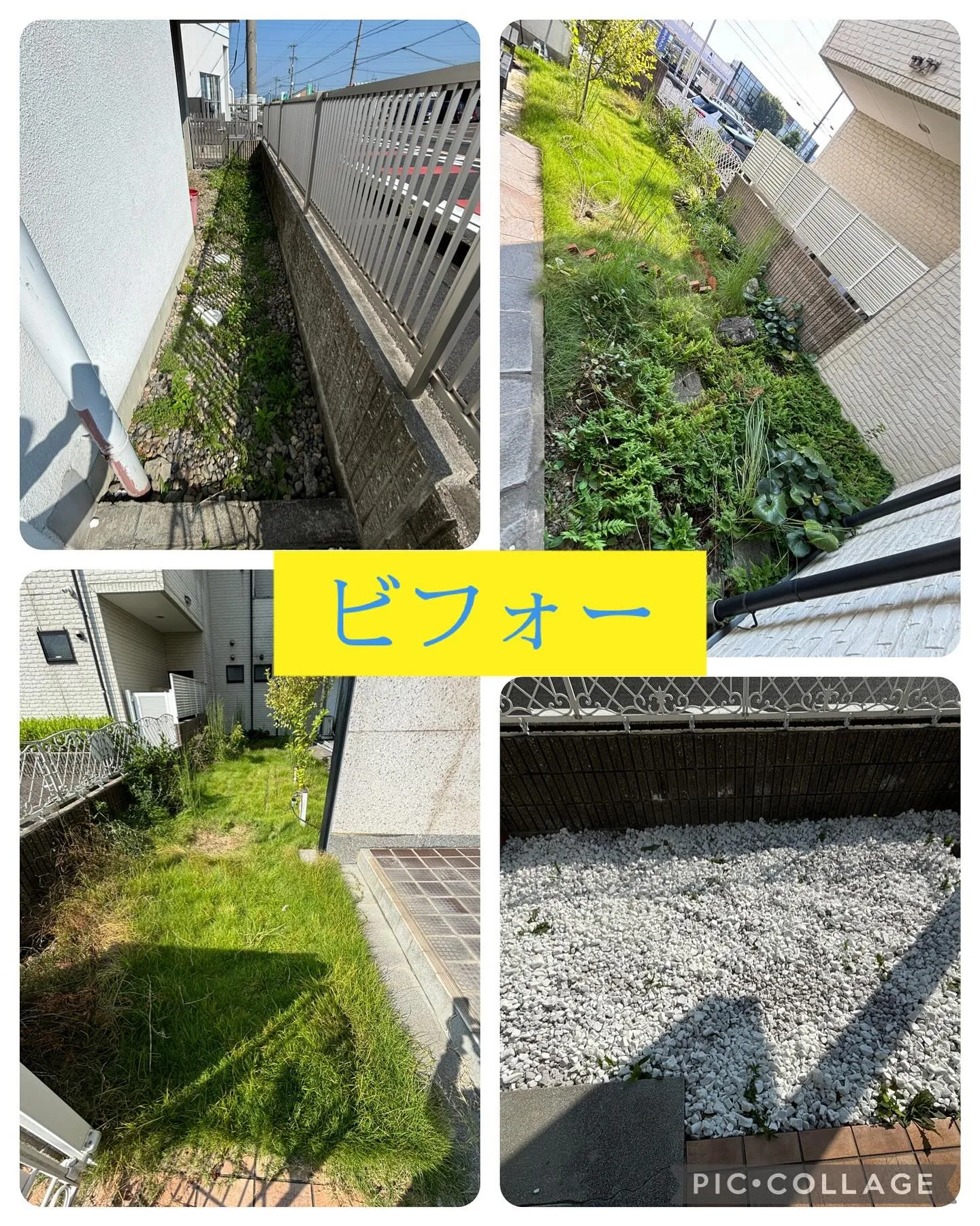 今日は犬山市で草刈り、草むしりでした。