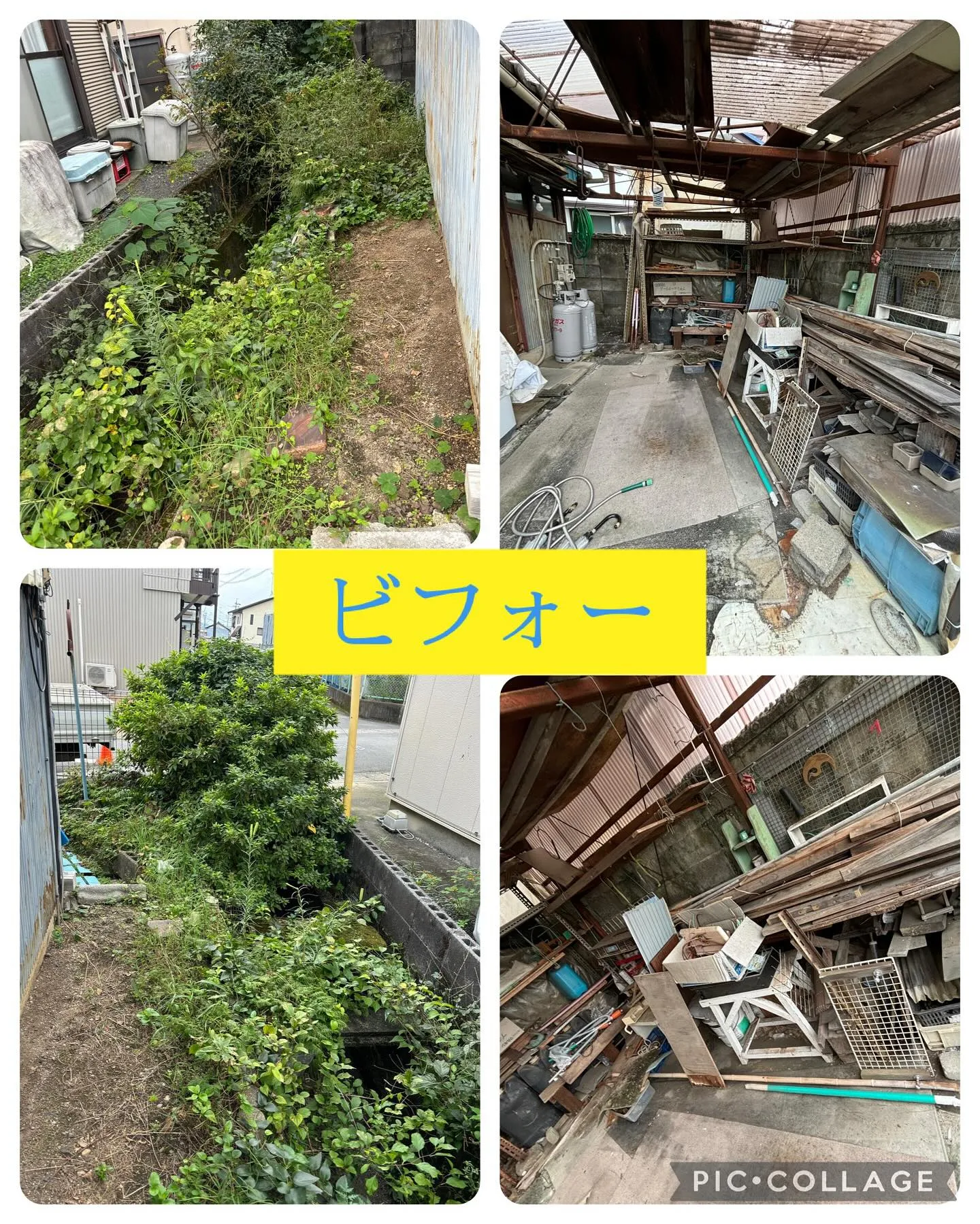 今日は岐阜市で草むしりと車庫の片付けて防犯ライト・カメラ取付...